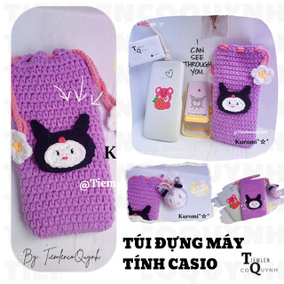 Túi đựng máy tính casio, vinacal, điện thoại kuromi cutii
