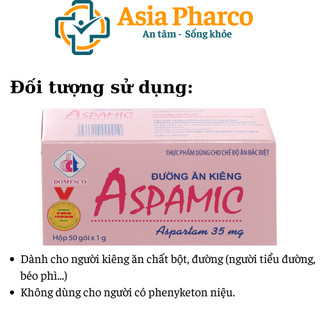 Đường ăn kiêng Aspamic Domesco Hộp 100 gói