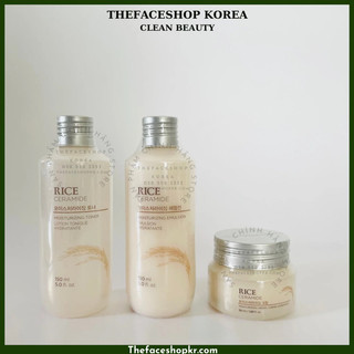 Bộ dưỡng cấp ẩm làm sáng da chiết xuất từ gạo The Face shop Rice Ceramide Moisture