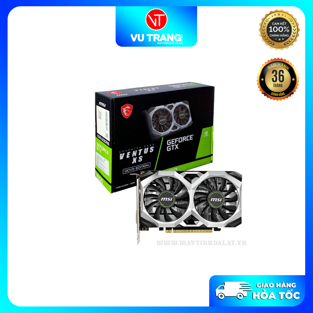 Card Màn Hình Rời - VGA MSI GEFORCE GTX 1650 D6 VENTUS XS 4GB OCV3 GDDR6