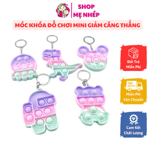 Móc khóa đồ chơi mini giúp giảm căng thẳng - Đồ chơi bấm nút bằng ngón tay được làm từ silicon giảm stress