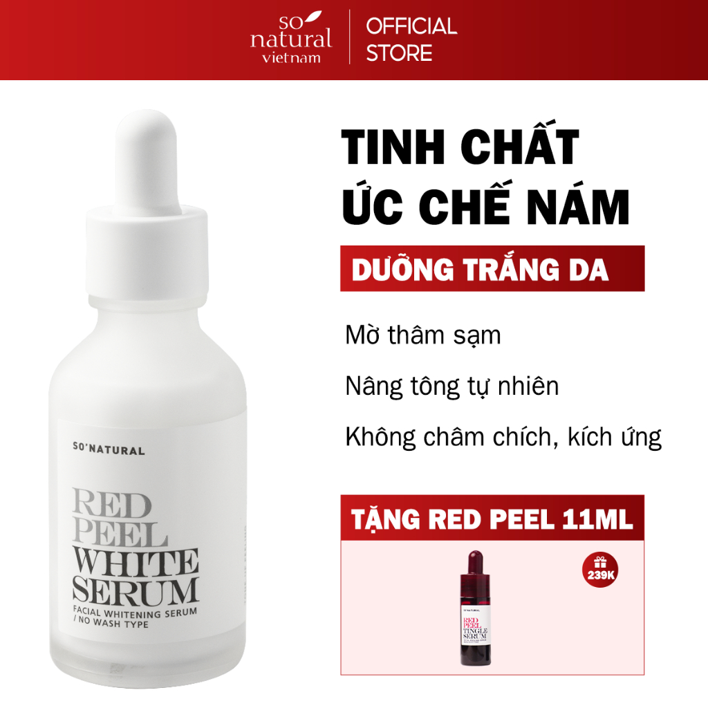 Serum dưỡng trắng thâm nám  Red Peel White TXA 0,5%, Niacinamide 5%
