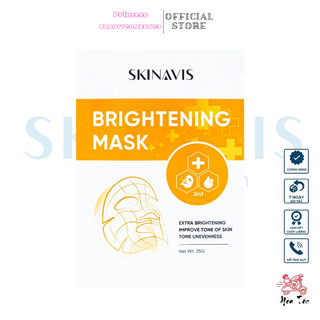 Mặt nạ trắng da Skinavis Brightening Mask Karmel - Hộp 10 miếng