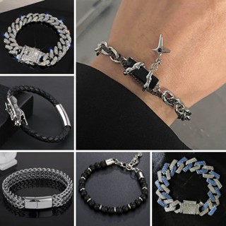 Vòng Tay Nam Lắc Tay Unisex Thời Trang Vòng Đeo Tay Nam Nữ Basic Kuu Clothes Màu Bạc Đen Titan Bền Bỉ - VT Tổng Hợp