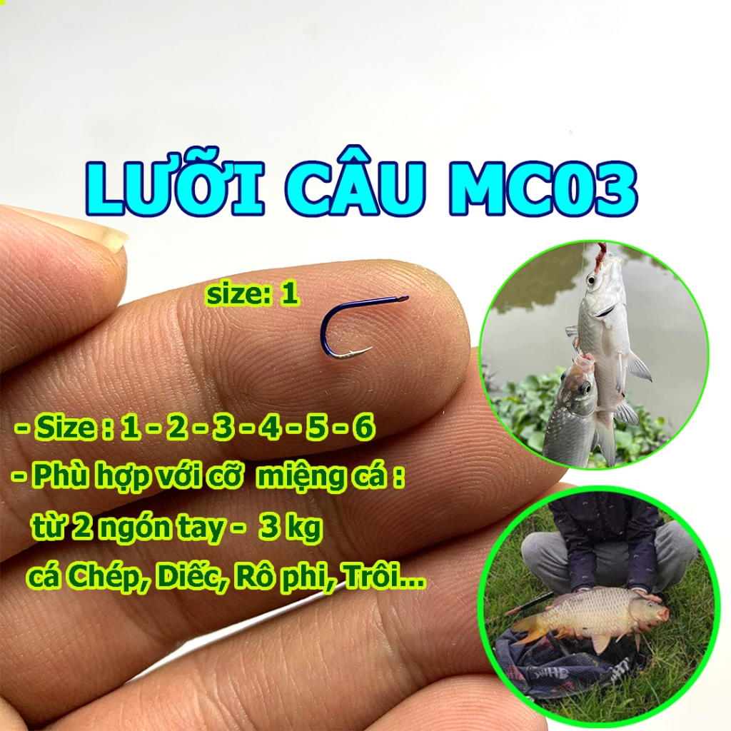 Lưỡi câu cá Chép, Diếc, Rô MC03