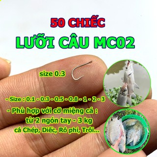 50 chiếc luỡi câu diếc, chép, rô > mc02 - mc04