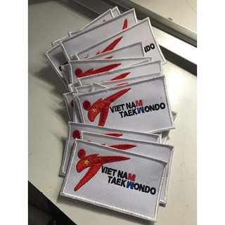 Logo võ taekwondo thêu vtf logo taekwondo vtf, logo htf