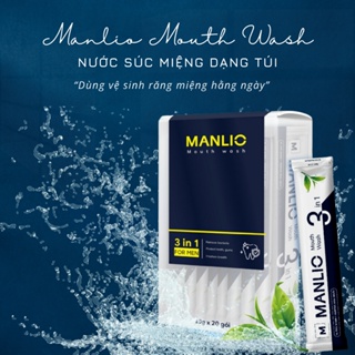 Nước Súc Miệng Dạng Túi MANLIO Mouth Wash, hộp 20 túi 10ml