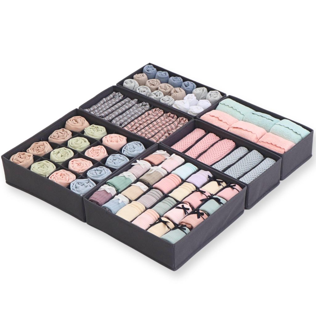 Hộp đựng đồ lót NEW Morning House - Hộp đựng ngăn kéo, hộp đựng cà vạt - Màu xám