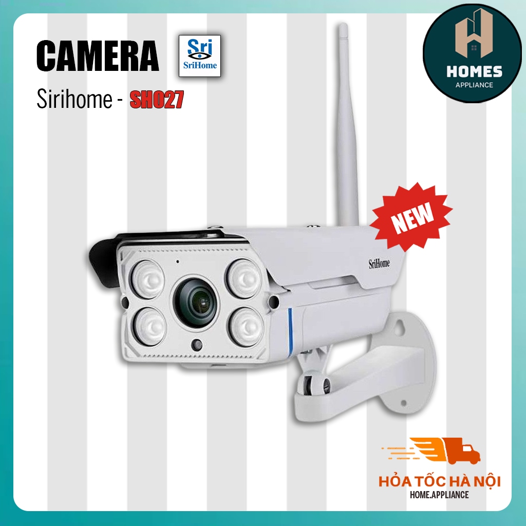 Camera SriHome SH027 Camera Ngoài Trời 3.0 Triệu Điểm Ảnh 1296P | Camera Wifi Giám Sát Ngoài Trời Phát Hiện Chuyển Động