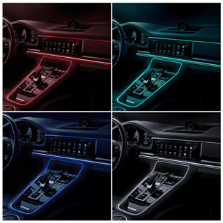 [combo táp-lô + 4 cửa] Dây đèn led đơn sắc ánh sáng lạnh trang trí viền nội thất ô tô, xe hơi tiện dụng
