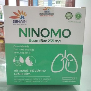 Ninomo siro bướm bạc hỗ trợ bổ phế, giảm ho loãng đờm hộp 20 ống dùng được cho trẻ từ sơ sinh