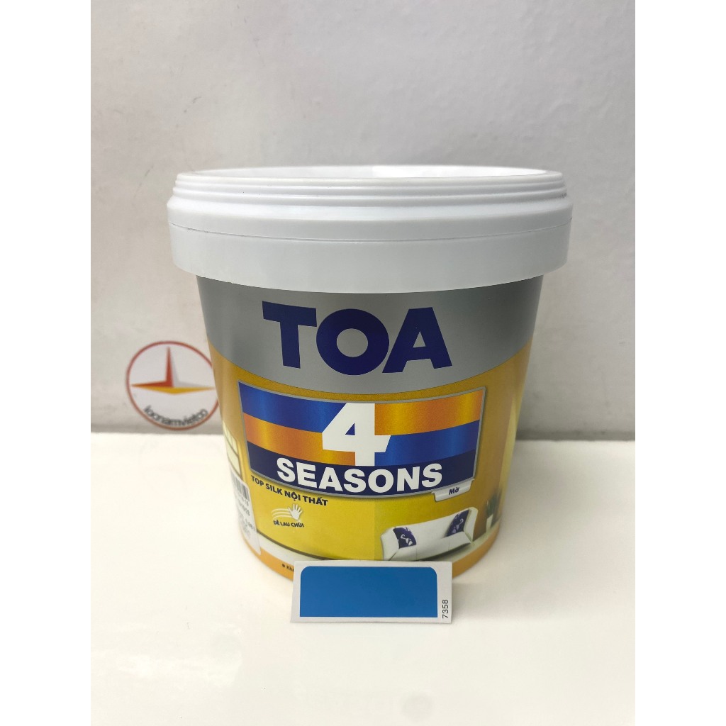 Sơn phào chỉ cho trần nhà Toa 4 Season top silk màu xanh 7358_1L