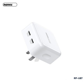 Cốc sạc nhanh remax rp-u87 2 cổng usb typec pd max 35w, công nghệ gan