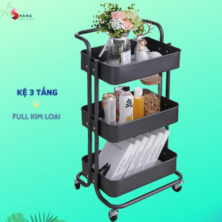 Kệ 3 tầng có bánh xe để đồ đa năng trong nhà