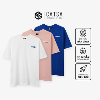 Áo thun cổ tròn oversize in ROOKIE CATSA chất cotton mềm mại bền màu 12ATN062