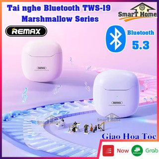  Tai Nghe Bluetooth REMAX TWS-19 Marshmallow Series - Tai Nghe Không Dây Gaming Chip LDS Bluetooth 5.3 Không Có Độ Trễ 