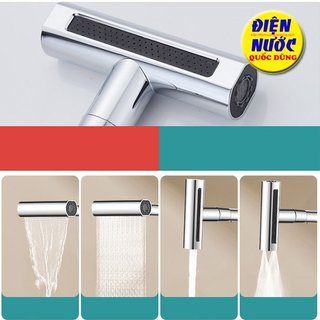 Vòi Rửa Chén Nóng Lạnh Inox/ vòi chén rút nóng lạnh/ vòi chén xoay nóng lạnh