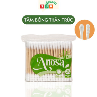 Tăm Bông Đầu To Thân Gỗ Trúc Anosa, Gói 90 Chiếc Tăm Bông Ngoáy Tai Thân Gỗ Tiện Lợi Và Thân Thiên Môi Trường