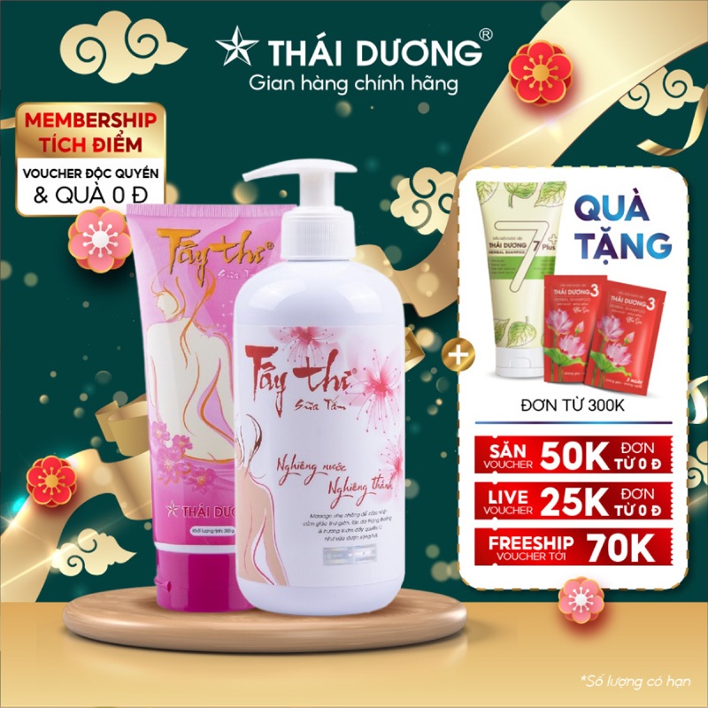 Sữa Tắm Tây Thi 200g/480ml Dưỡng Trắng Da, Ngừa Mụn Lưng - Sao Thái Dương