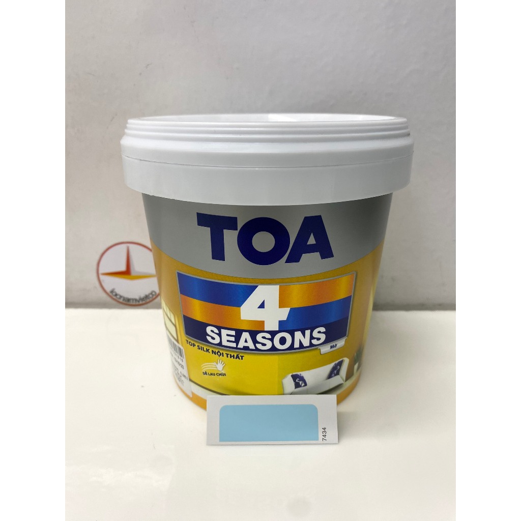 Sơn phào chỉ cho trần nhà Toa 4 Season top silk màu xanh 7434_1L