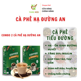 Combo 2 hộp cà phê hạ đường an - cà phê insulin - cà phê tiểu đường