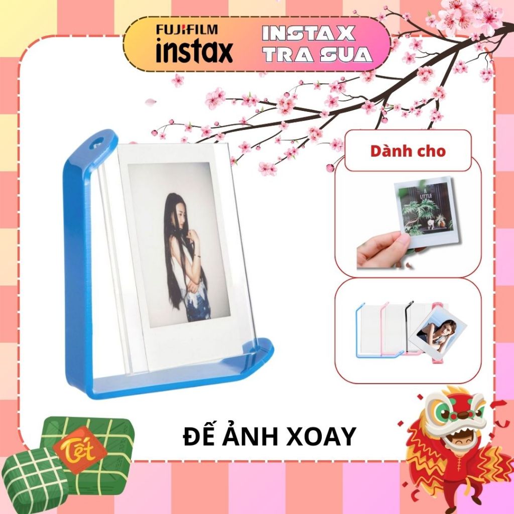 Khung ảnh CAIUL đựng ảnh instax square bằng nhựa - Mẫu đế xoay