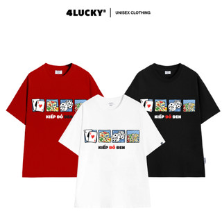 Áo Thun Phông Rộng Nam Nữ Unisex Tết Đỏ Đen 4Lucky 6081 Oversized Streetwear