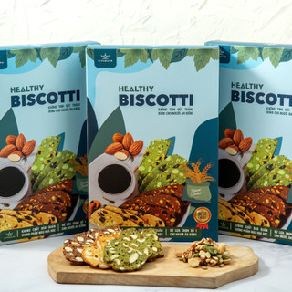 Bánh Biscotti Nguyên cám Chaos Farm 300gr, không đường, không tinh bột trắng - Bánh hạt dinh dưỡng healthy