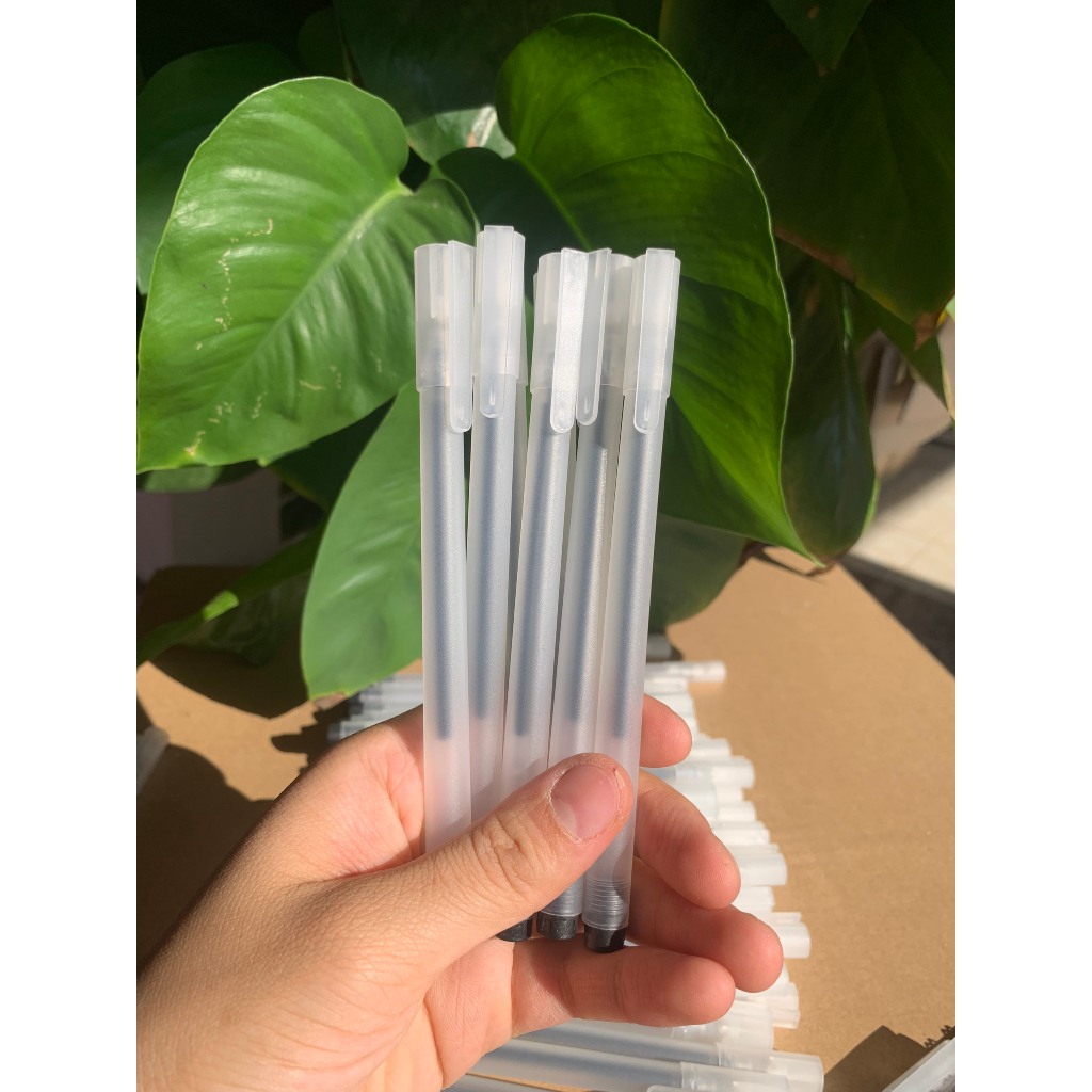 Bút Gel, Ngòi Bút Chép Kinh Mực Đen- Ngòi Mảnh Chép Đẹp Không Nhòe