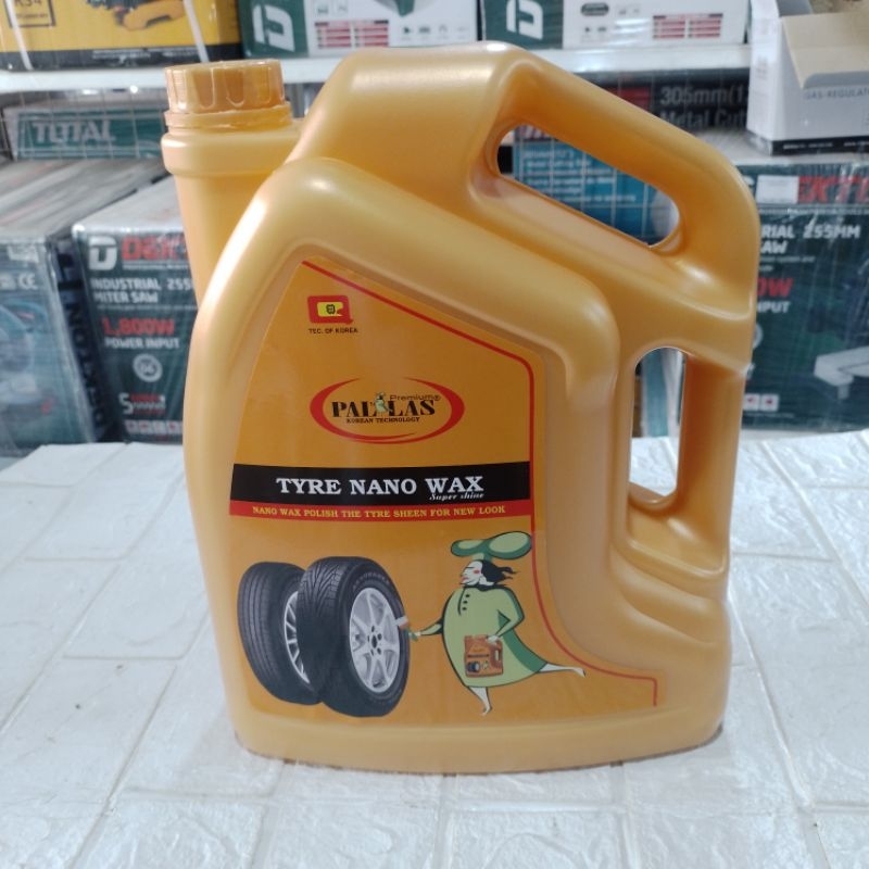 Wax bóng vỏ (lốp) ô tô - xe máy PALLAS - TRUNG NIÊN _ công nghệ KOREA _ dung tích 6 lít (1 lít pha với 3 lít nước)