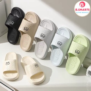 Dép Nam Nữ Quai Ngang Hình Mặt Gấu Nổi Dễ Thương Siêu Nhẹ, Dép Mang Trong Nhà Chất Liệu Eva Êm Chân Chống Trơn Trượt.