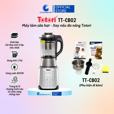 [HỎA TỐC] Máy làm sữa hạt - xay nấu đa năng Totori TT-CB02 - Hàng chính hãng