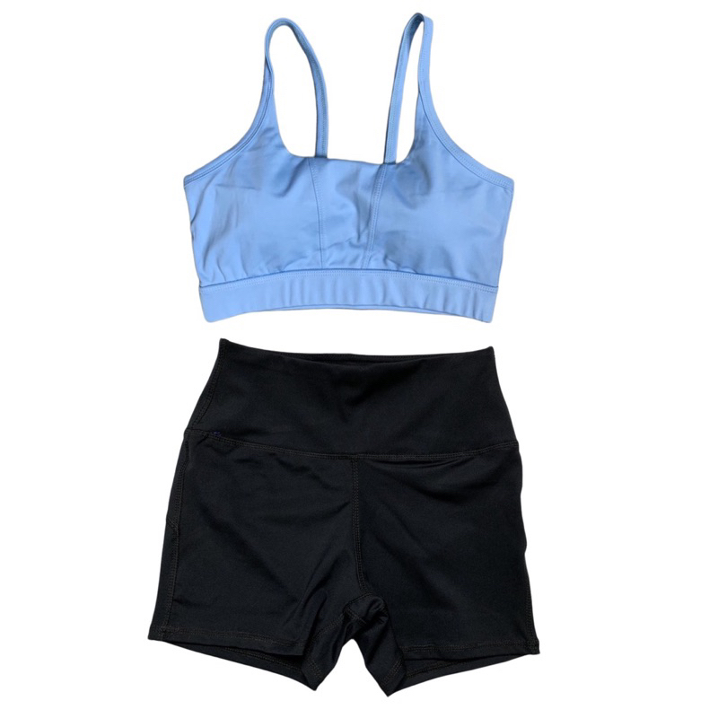 Bộ Đồ Tập Thể Thao Nữ MILAVY Quần Short Lưng Cao Kèm Áo Bra 2 Dây Lưng Đắp Chéo