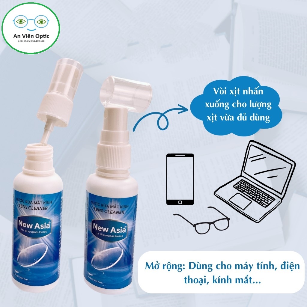 Nước xịt rửa kính mắt chuyên dụng dùng cho kính mắt, màn hình điện thoại, màn hình laptop