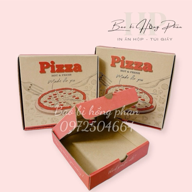 Hộp đựng Pizza in sẵn đủ size 16 18 20 22 24 26 28 30 [ Rẻ vô định ]