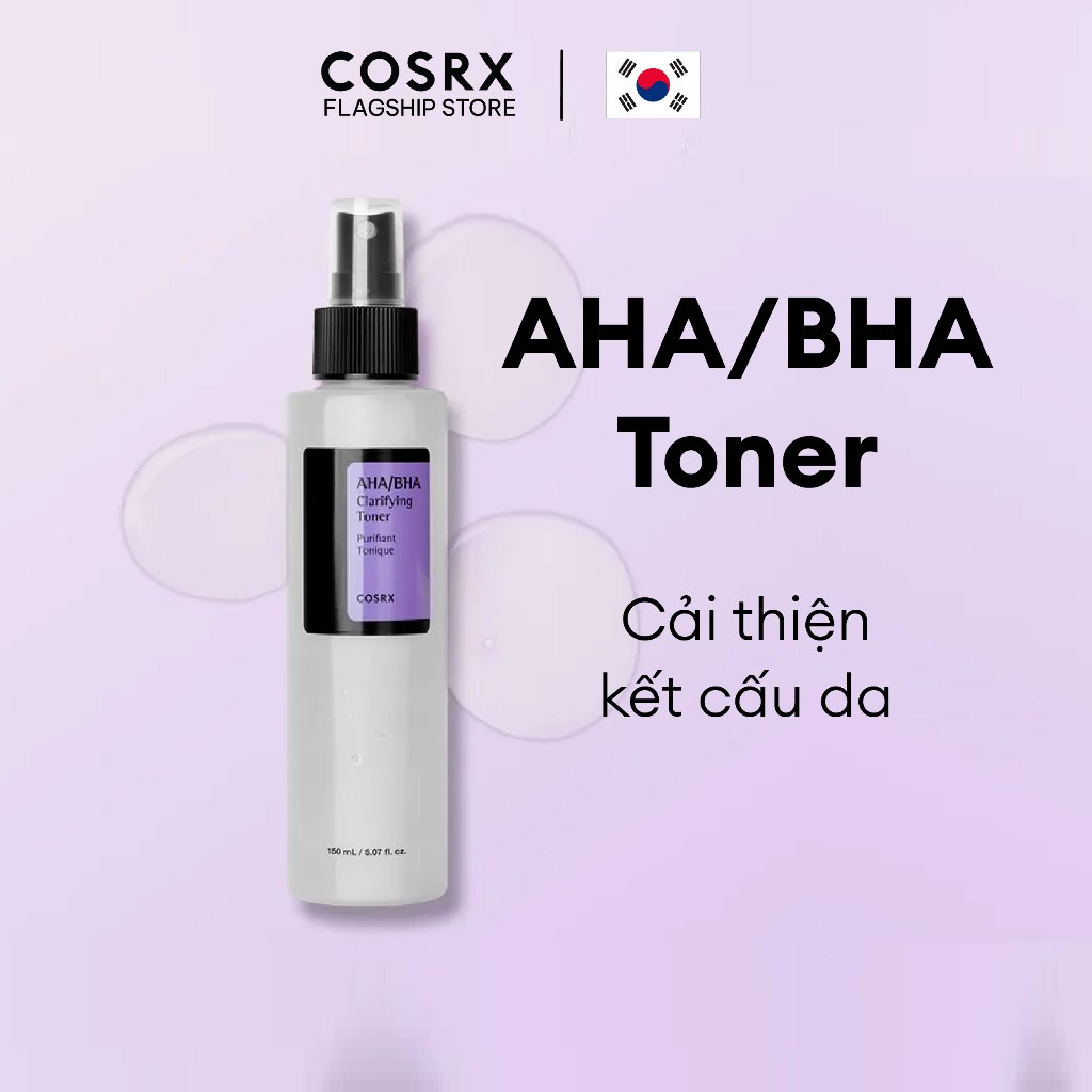 Nước Hoa Hồng Tẩy Tế Bào Chết Hoá Học (AHA + BHA) COSRX Clarifying Treatment Toner