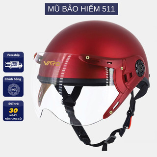 Mũ bảo hiểm nửa đầu - A33K VARO ĐỎ ĐÔ
