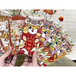 Bao lì xì Tết 2024 Combo bao lì xì đẹp Giáp thìn lì xì lân lì xì hoa lá