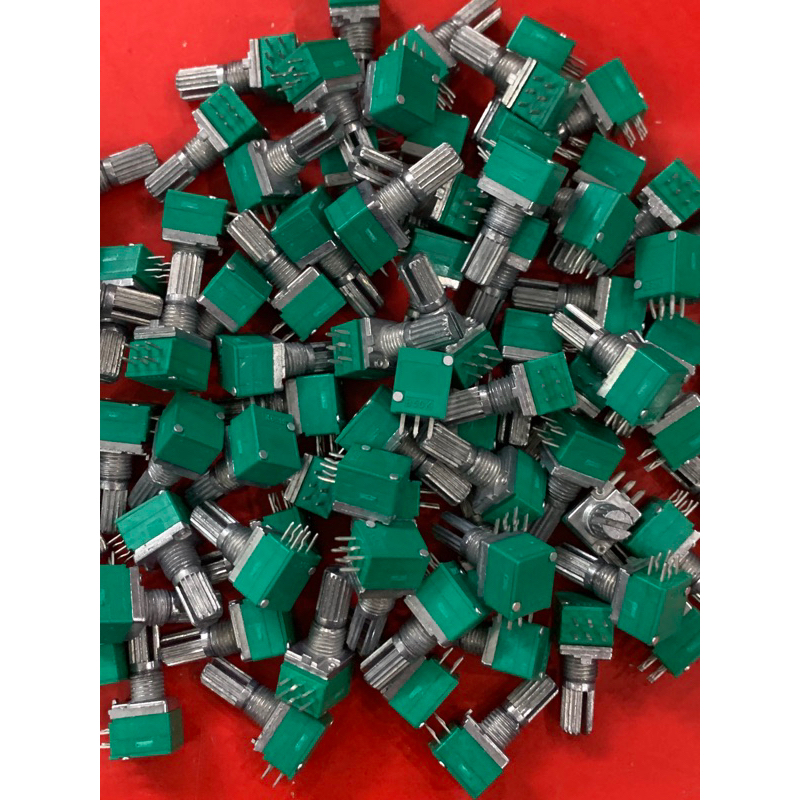 Set 10 cái chiết áp 50K - 6 chân vuông xanh có ốc