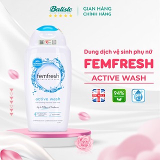Dung Dịch Vệ Sinh Phụ nữ Cho Người Ưa Vận Động Giúp Vùng Kín Sạch, Thơm, Tươi Mới Femfresh Active Fresh Wash 250ml UK