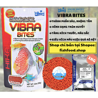 Thức ăn dạng trùn huyết Hikari Vibra Bite - Cám cá cảnh cao cấp Nhật Bản phát triển màu sắc và tăng kích thước
