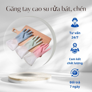 Găng tay cao su rửa chén, bao tay rửa bát chén bằng cao su