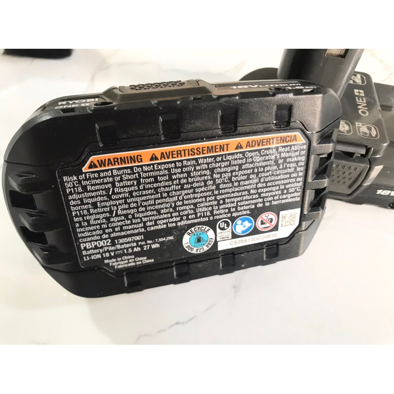 Pin Ryobi 18v zin 90-95%