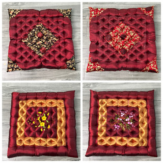 Đệm ghế ngồi bệt lót ghế văn phòng chất vải gấm lụa hình vuông 50x50cm CƯỜNG HUYỀN