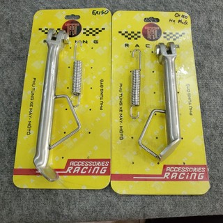 CB Chân chống nghiêng inox 304 lắp cho dòng Ex 150 và Ex 150 hạ phuộc kèm lò xo với ốc chống nghiêng