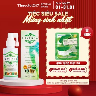  Dung dịch xịt thảo dược LAVENDA làm sạch vùng kín xoá sổ khí hư huyết trắng nấm ngứa khử mùi hôi 60ml 