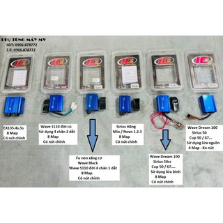 Ic ate max tua cho mọi dòng xe wave dream / cup 67 / sirius 50 / mio / novo 1.2.3 / ex135.4s.5s