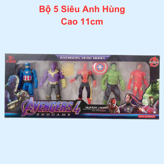 Đồ chơi siêu anh hùng biệt đội siêu nhân gồm 5 nhân vật cao 11cm nhựa siêu bền (2155)