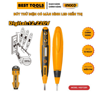 Bút thử điện điện tử ingco hsdt2201 đo điện áp ac100-500v đo kỹ thuật số 12-220v và kiểm tra dòng điện thông mạch